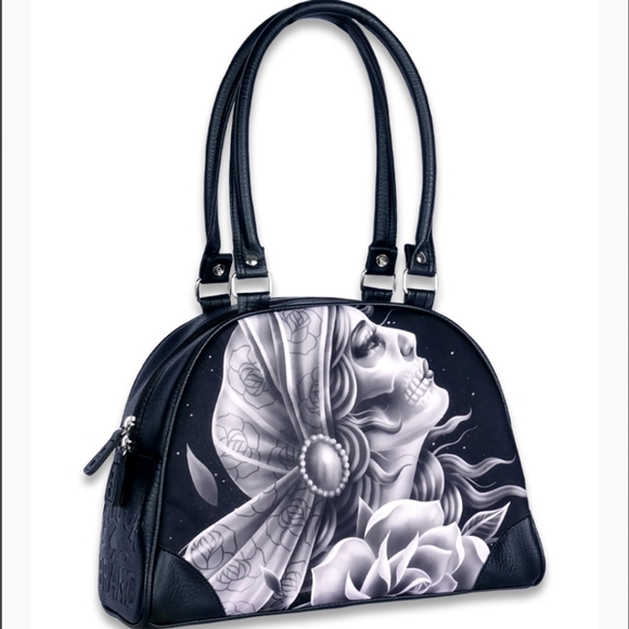 Liquor Brand Gypsy Fortune Bowler Bag Purse Gothic - Picture 2 of 5